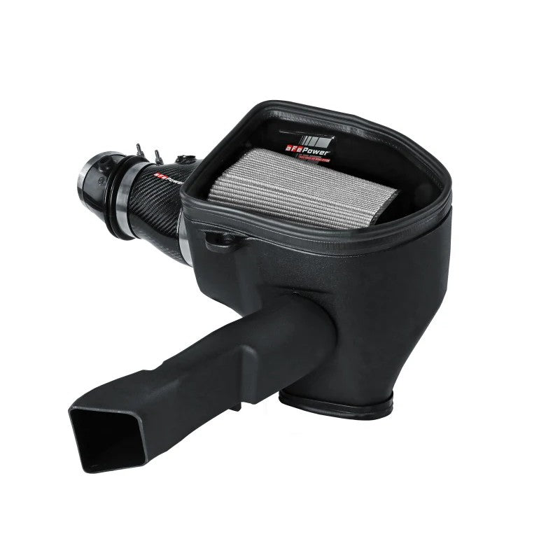 aFe Track Series Stage-2 carbon fiber intake tube with XLPE housing and Pro DRY S filter for Dodge Charger SRT.