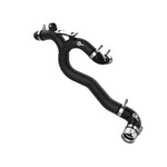Wrinkle black aFe Power BladeRunner aluminum hot charge pipe with silicone couplings and T-bolt clamps