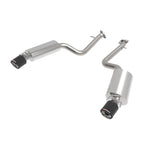 aFe Takeda axle-back exhaust system with 304 stainless steel piping and dual 4.5-inch carbon fiber tips