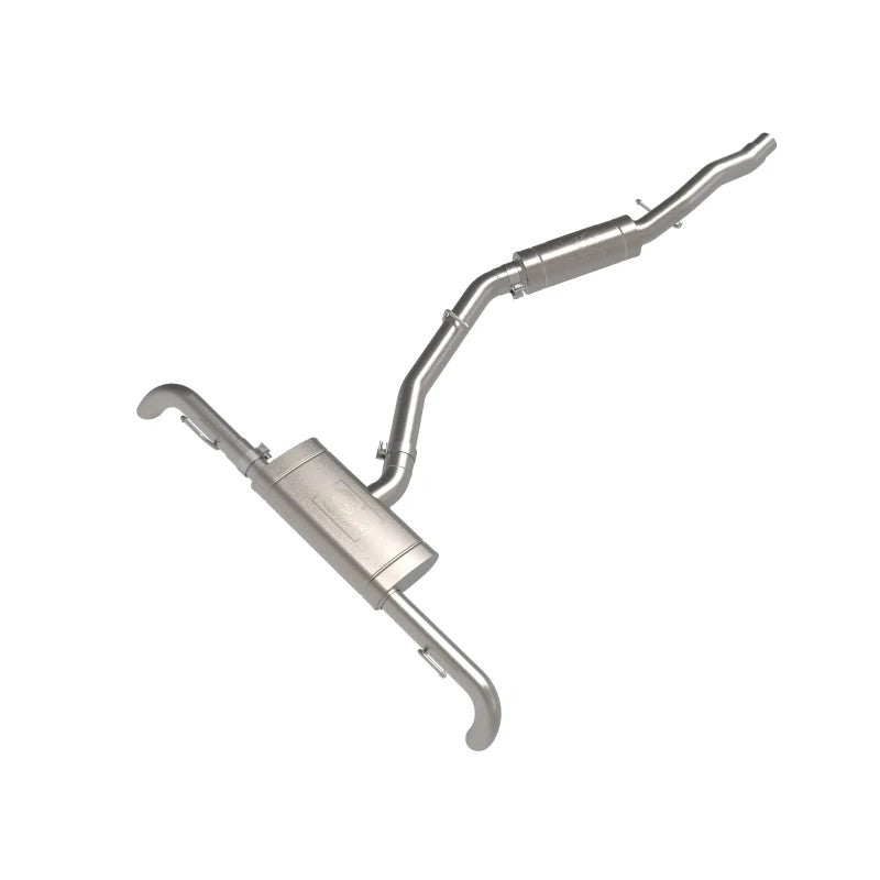 aFe MACH Force-Xp stainless steel cat-back exhaust system with 3-inch to 2.5-inch mandrel-bent tubing and high-flow muffler.