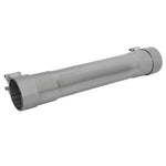 aFe MACH Force-Xp 304 stainless steel 16-inch resonator delete pipe with 3-inch inlet/outlet and band clamps.