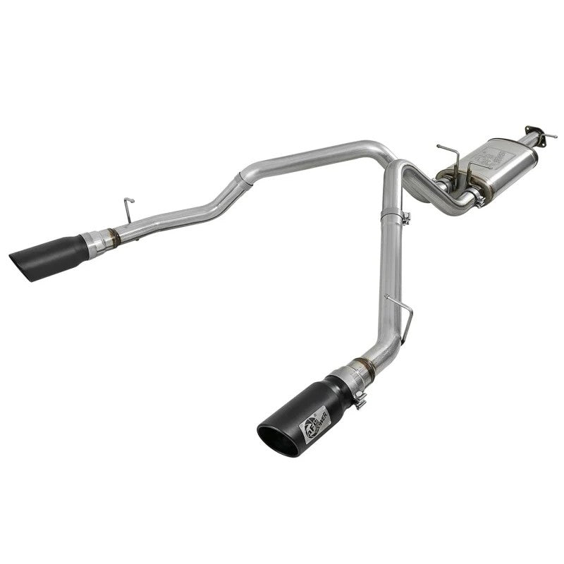 aFe Power MACH Force-Xp 3 inch 409 stainless steel cat-back exhaust with dual 5 inch black tips for 2019-2024 Ram 1500