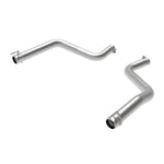aFe POWER MACH Force-XP axle-back exhaust system featuring 3-inch 409 stainless steel tubing and polished tips.