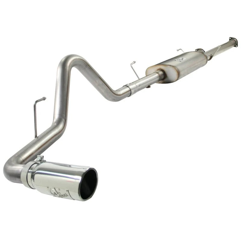 aFe POWER MACHForce XP 3-inch 409 stainless steel cat-back exhaust system with polished tip for Toyota Tundra.