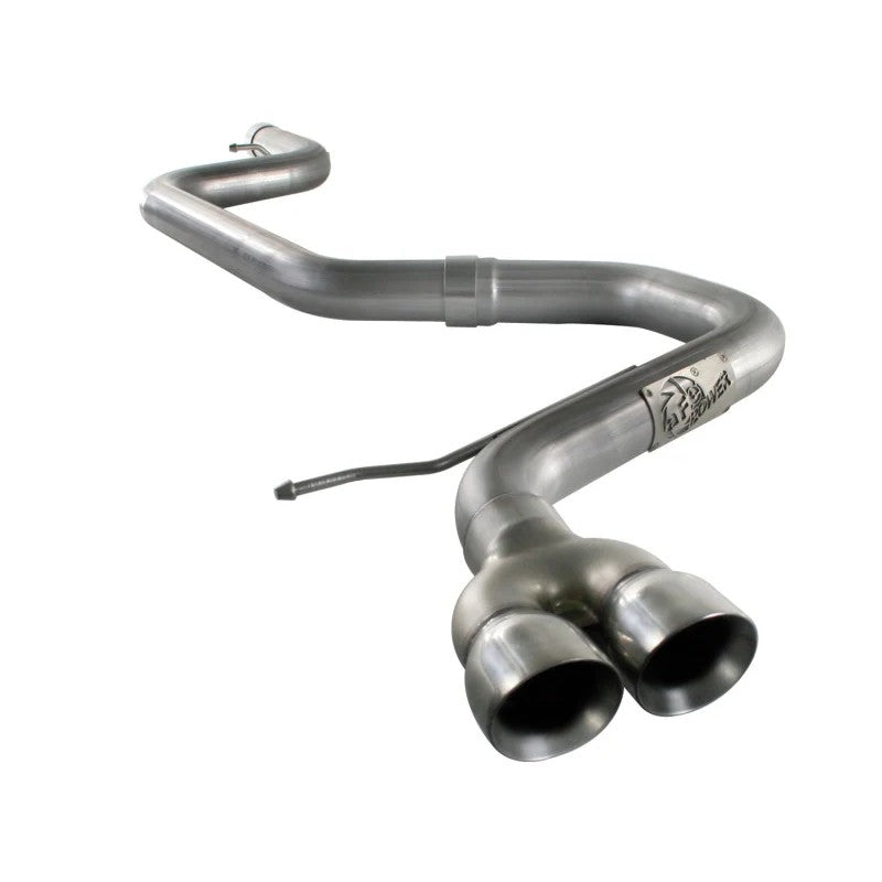 aFe Power MACH Force XP 2.5 inch 409 stainless steel cat-back exhaust system with polished tip and muffler.