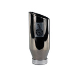 aFe Power MACHForce XP black chrome 304 stainless steel exhaust tip with 4 inch inlet and 6 inch rolled edge outlet