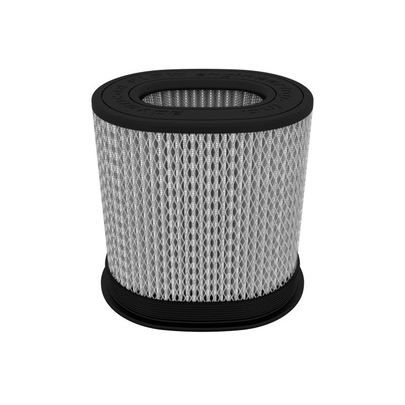 aFe Power Magnum FLOW Pro DRY S conical air filter with 6.5x4.75 inch flange and inverted top