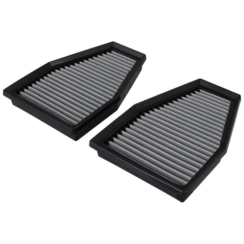 aFe Magnum FLOW Pro DRY S performance air filter with blue synthetic media and black polyurethane frame.