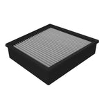 aFe POWER Magnum FLOW Pro DRY S panel air filter with 1/2 inch foam pre-filter and 360-degree polyurethane frame.
