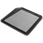 aFe Power Magnum FLOW OER Pro Dry S air filter featuring white synthetic dry media and a black polyurethane frame.