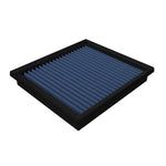 aFe Magnum FLOW Pro 5R performance air filter featuring blue oiled 5-layer cotton gauze and black polyurethane frame.
