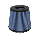 aFe Power Magnum FLOW Pro 5R air filter with blue 5-layer oiled media, 4.5-inch flange, and black polyurethane base.