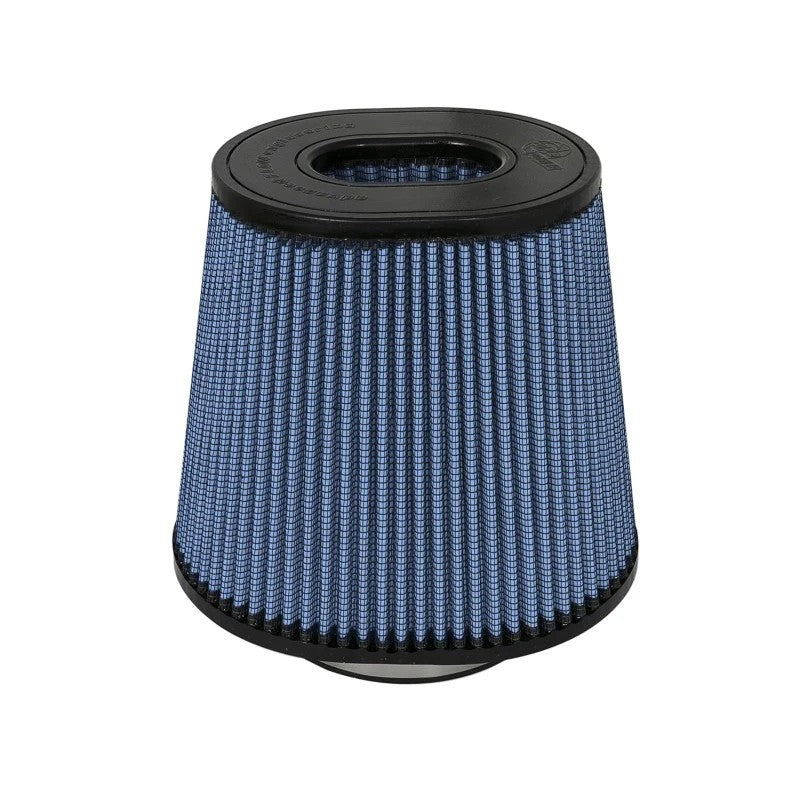 aFe Power Magnum FLOW Pro 5R air filter with blue 5-layer oiled media, 4.5-inch flange, and black polyurethane base.