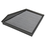 aFe Magnum FLOW Pro DRY S air filter featuring blue synthetic dry media and a black polyurethane frame.