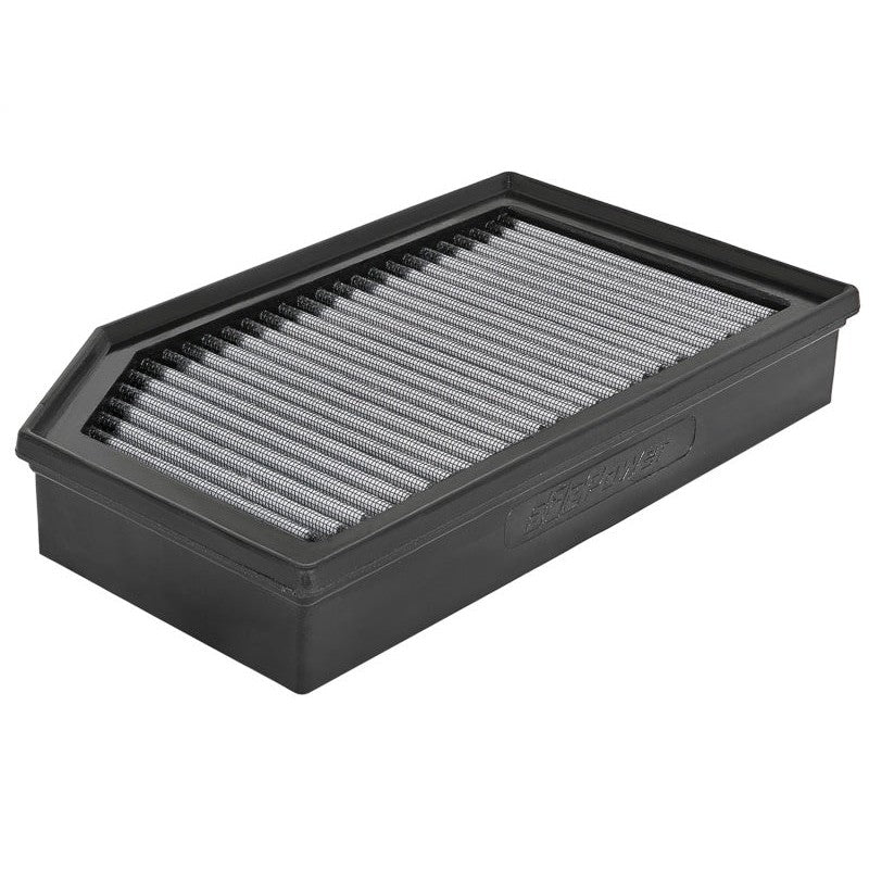 aFe Magnum FLOW Pro DRY S oil-free replacement air filter with blue synthetic media and black polyurethane frame