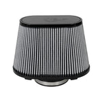 aFe Magnum FLOW Pro DRY S universal air filter with 5-inch flange and white synthetic media