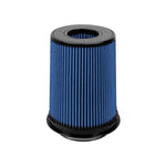 aFe Power Magnum FLOW air filter featuring blue Pro 5R oiled cotton media and a black polyurethane frame.