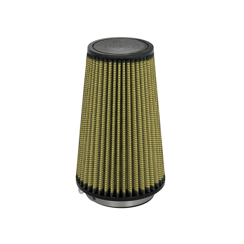 aFe Magnum FLOW Pro GUARD7 universal cone air filter with black urethane flange and 7-layer oiled media.