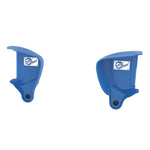 A pair of blue aFe Power Magnum FORCE Dynamic Air Scoops for 2015-2020 BMW M3 and M4.