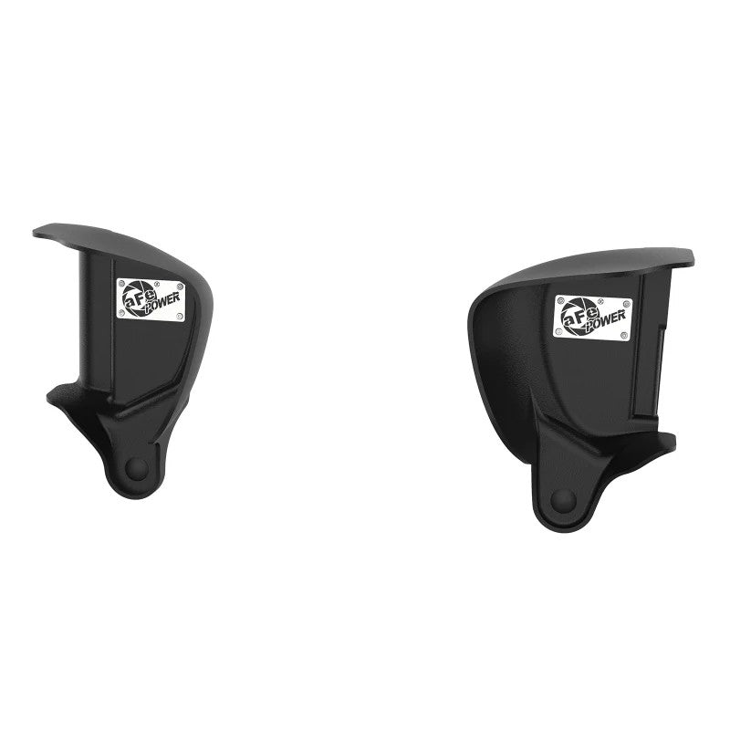 Black LLDPE aFe Magnum FORCE Dynamic Air Scoops for 2015-2020 BMW M3 and M4 kidney grille installation.