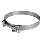 Stainless steel T-bolt clamp for 5-5/16 inch to 5-5/8 inch ID air intake hoses and tubes