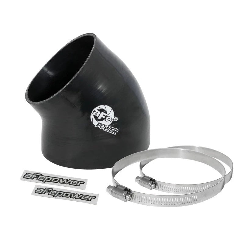 aFe Magnum FORCE 4.15 inch ID silicone elbow reducer coupling kit with stainless steel worm gear clamps
