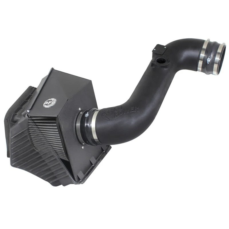 aFe Power Magnum FORCE Stage-2 cold air intake system with Pro DRY S filter and black ABS plastic housing cover.