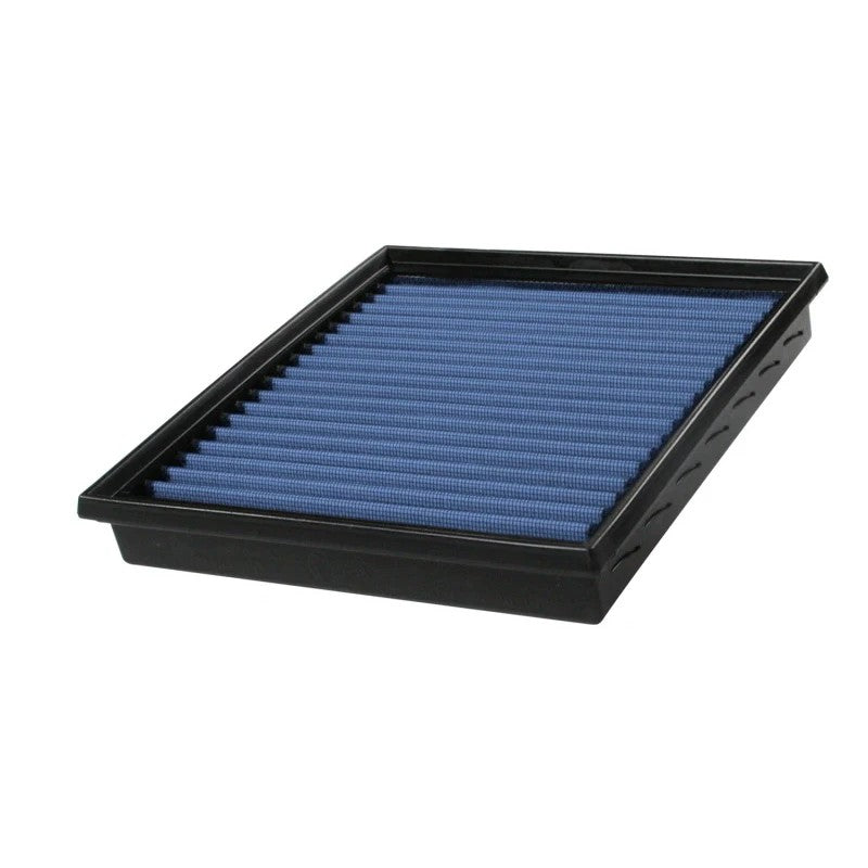 aFe MagnumFLOW Pro 5R blue oiled cotton gauze performance air filter with black polyurethane frame for BMW N20 and N47 engines