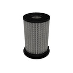 aFe MagnumFLOW Pro DRY S performance air filter featuring an inverted top and blue 3-layer synthetic media.