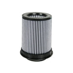 aFe MagnumFLOW Pro DRY S conical air filter with grey synthetic media and 4-inch black polyurethane flange.