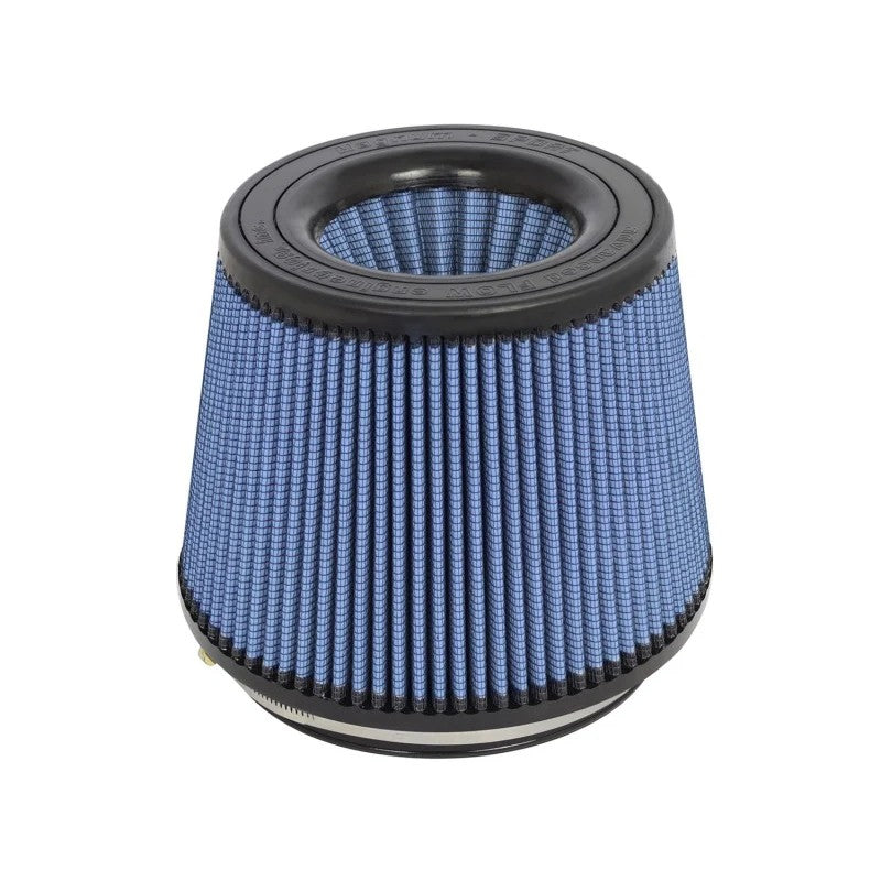 aFe Power MagnumFLOW Pro 5R inverted oiled air filter with 7 inch flange and polyurethane frame.