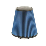 aFe MagnumFLOW Pro 5R oval universal air filter with blue oiled media and black polyurethane flange