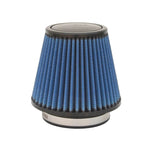 aFe MagnumFLOW Pro 5R performance air filter with blue oiled cotton gauze and black polyurethane flange.
