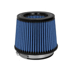 aFe Power MagnumFLOW Pro 5R tapered air filter with blue oiled cotton media and a 5-inch flange