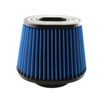 aFe MagnumFLOW Pro 5R oiled cotton air filter with black polyurethane frame and inverted apex design