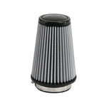 aFe MagnumFLOW Pro DRY S conical air filter with 3.5-inch flange, 7-inch height, and gray oil-free synthetic media.