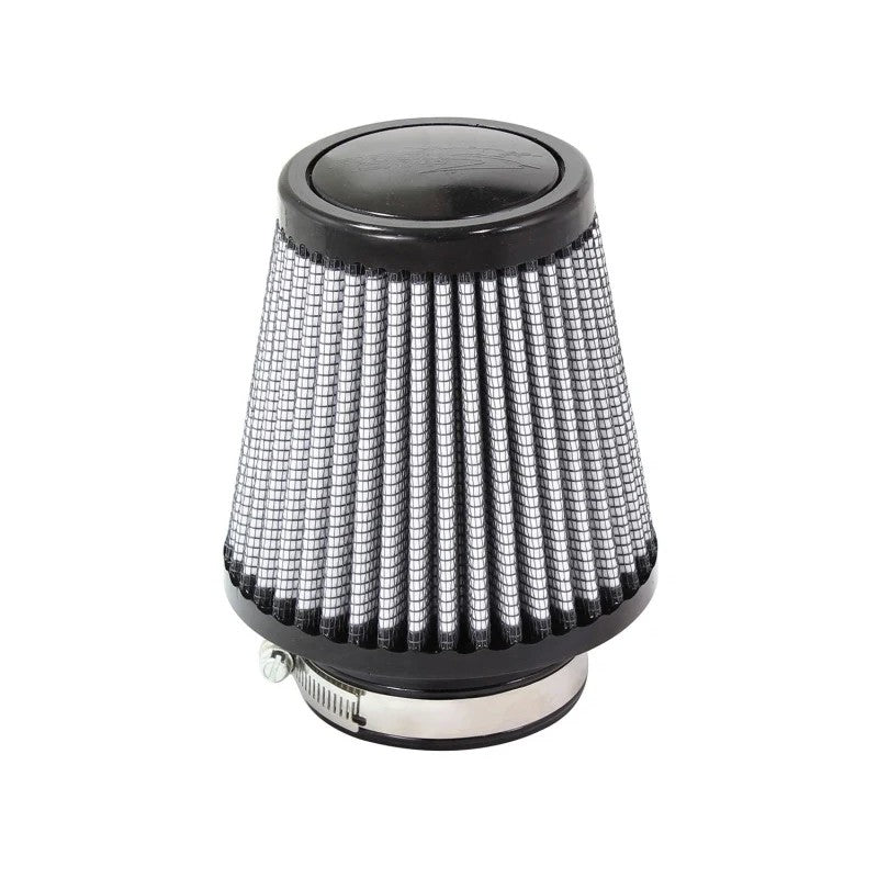 aFe MagnumFLOW Pro DRY S oil-free conical air filter with blue synthetic media and black polyurethane base and top.