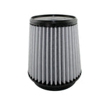 aFe MagnumFLOW Pro DRY S conical performance air filter with grey synthetic media and black polyurethane flange.