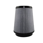 aFe MagnumFLOW Pro DRY S conical performance air filter with 5-1/2 inch flange and black polyurethane base