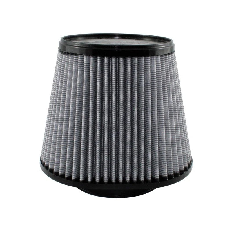 aFe Power MagnumFLOW Pro DRY S conical air filter with 5-1/2 inch flange and black polyurethane base