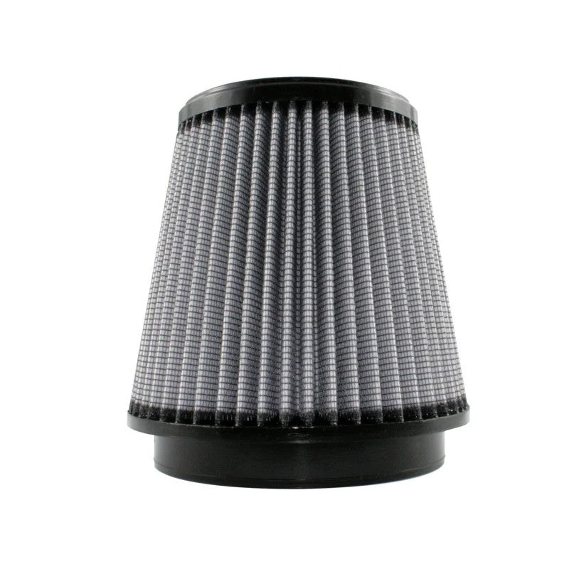 aFe MagnumFLOW Pro DRY S conical air filter with 6-inch flange and white synthetic media