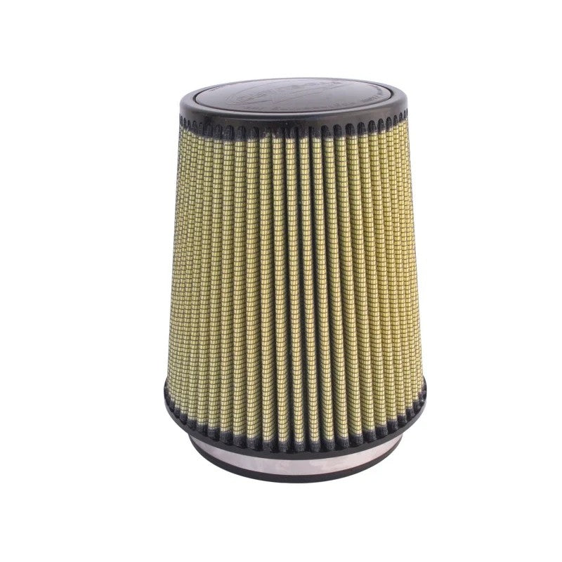 aFe Power MagnumFLOW Pro GUARD7 conical performance air filter with blue oiled media and black polyurethane top