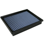 aFe MagnumFLOW Pro 5R performance air filter with blue oiled cotton gauze media and a black polyurethane frame