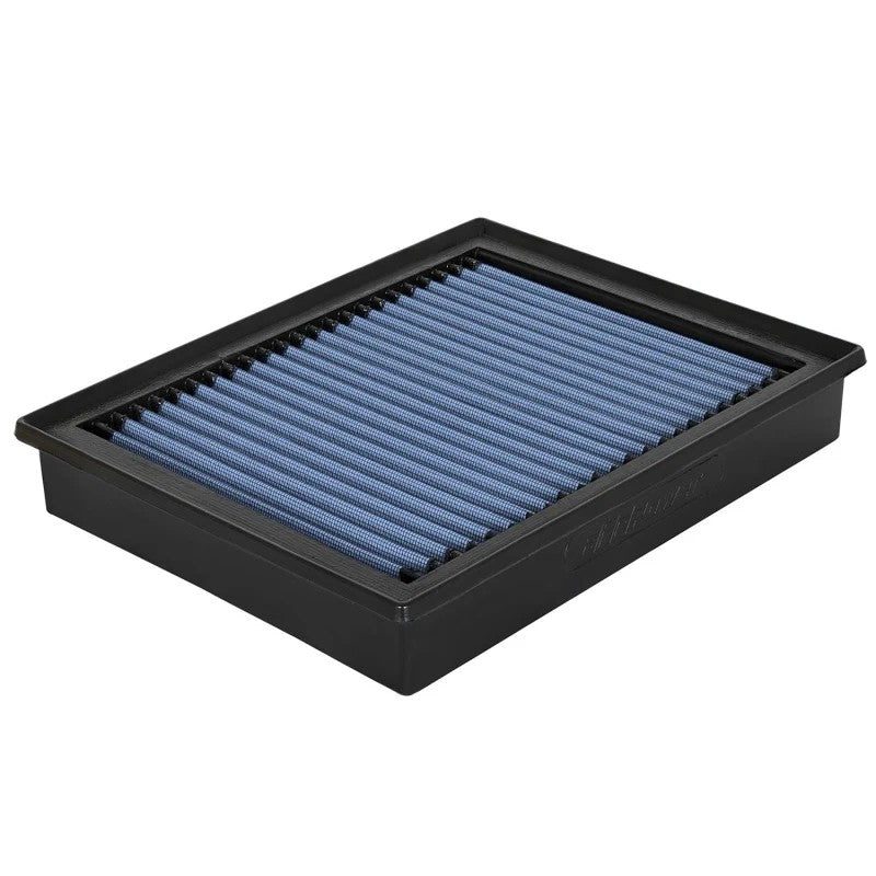 aFe Power MagnumFLOW OER Pro 5R performance air filter with blue oiled cotton media and black polyurethane frame.