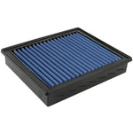 aFe MagnumFLOW OER P5R performance air filter with blue oiled cotton gauze and black polyurethane frame