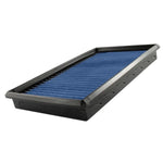 aFe Power MagnumFLOW Pro 5R oiled air filter with blue cotton gauze media and black polyurethane frame.