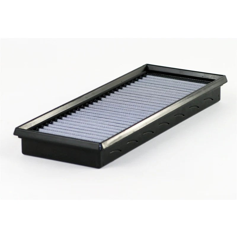 aFe Power Magnum FLOW Pro DRY S air filter with grey oil-free synthetic media and black polyurethane frame.