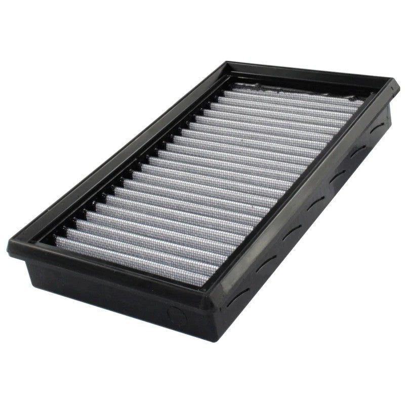 aFe MagnumFLOW Pro DRY S replacement air filter with blue synthetic media and black polyurethane frame.