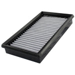 aFe MagnumFLOW Pro DRY S replacement air filter with blue synthetic media and black polyurethane frame.