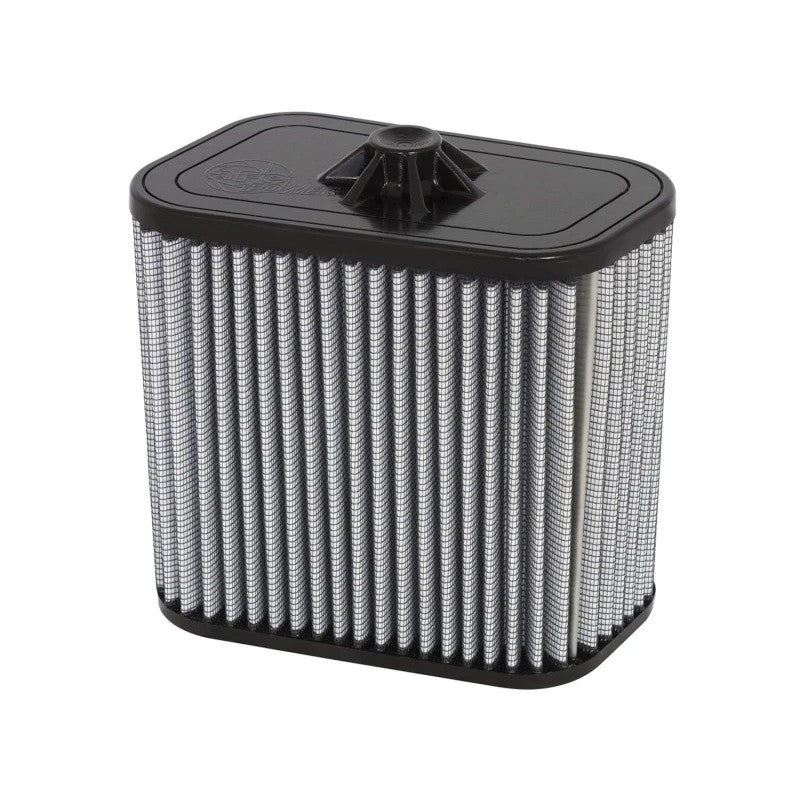 aFe Power MagnumFLOW Pro DRY S replacement air filter with blue synthetic media and black polyurethane frame.